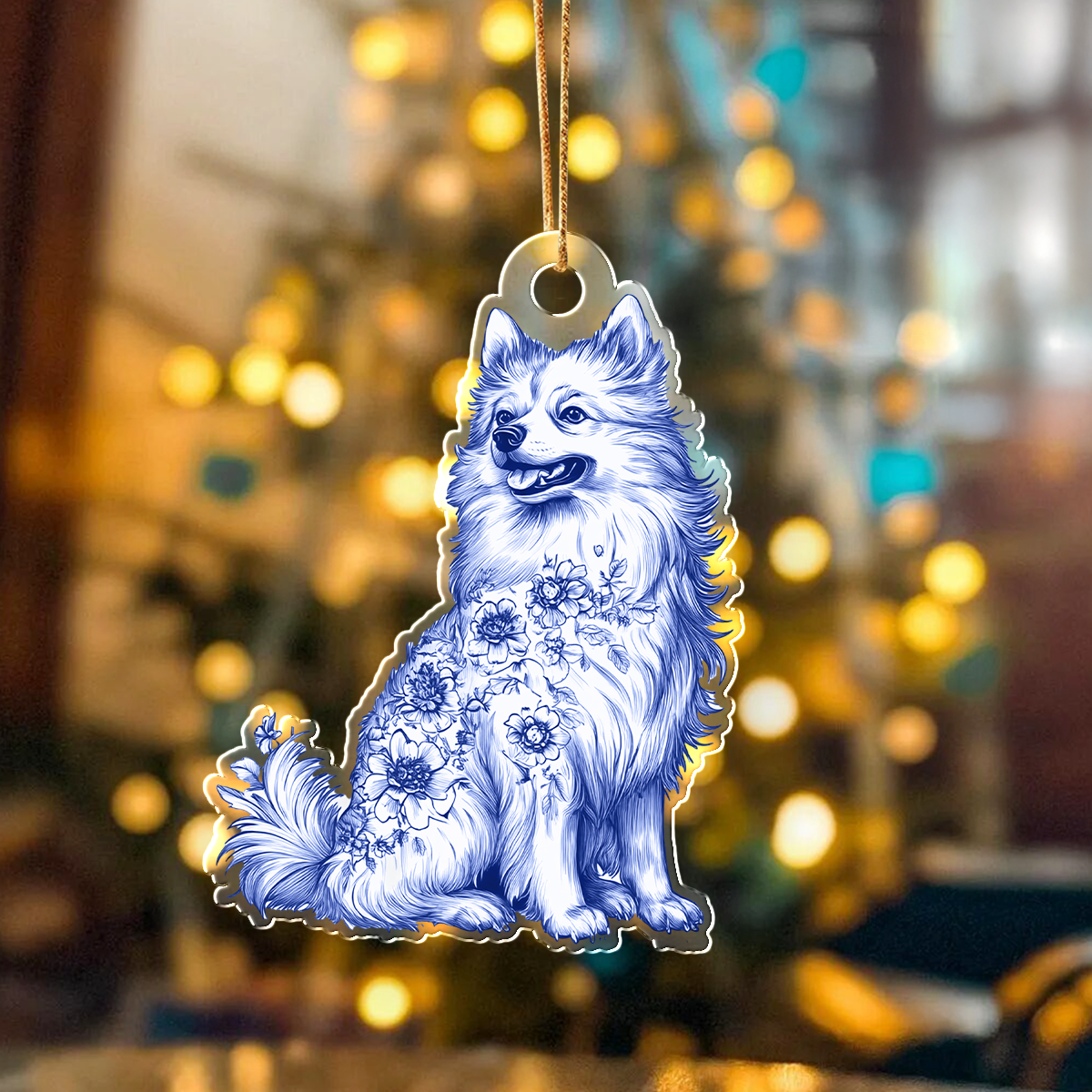 Personalized Dog Toile De Jouy Acrylic Ornament LM32 895043