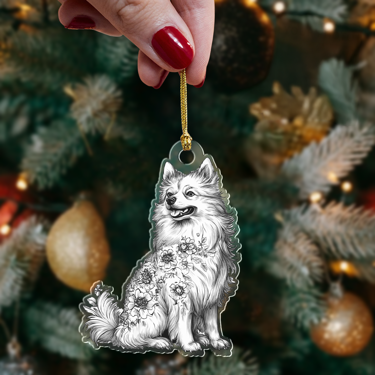 Personalized Dog Toile De Jouy Acrylic Ornament LM32 895043