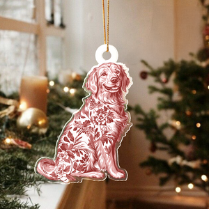 Personalized Dog Toile De Jouy Acrylic Ornament LM32 895043