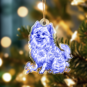 Personalized Dog Toile De Jouy Acrylic Ornament LM32 895043