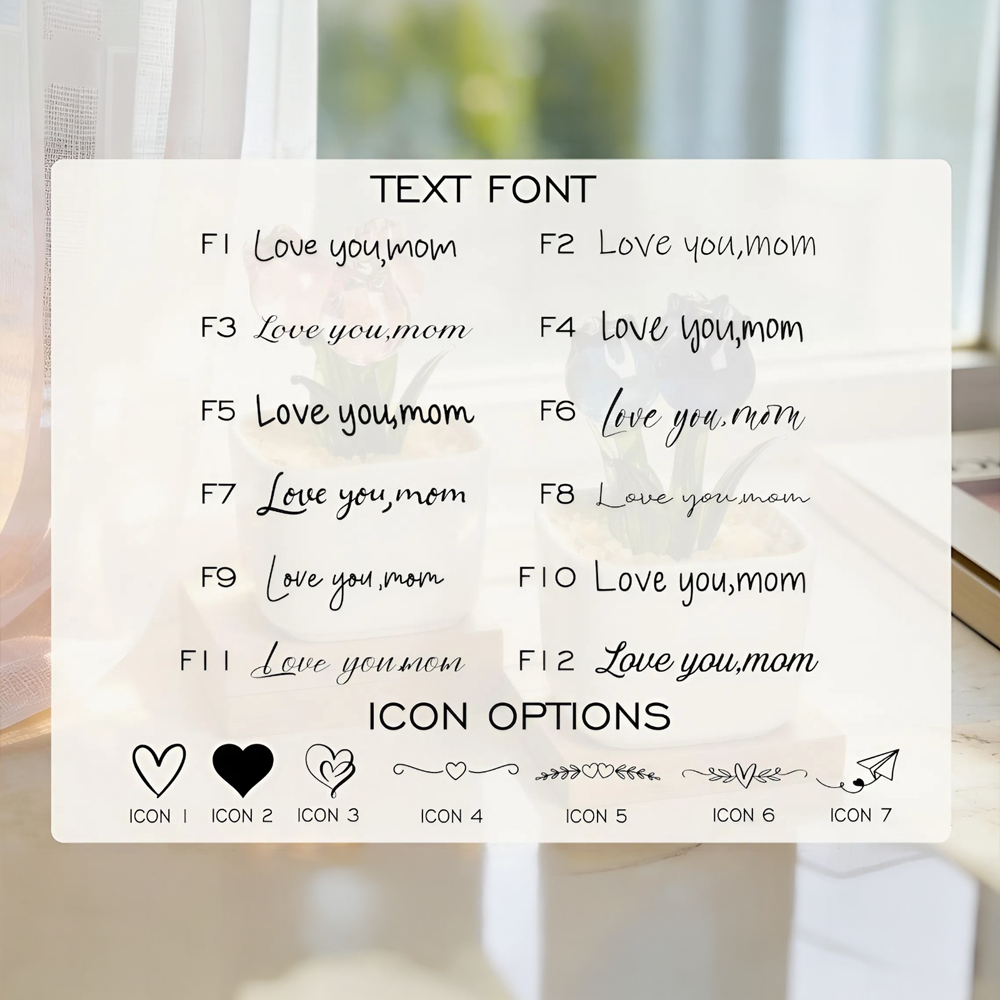 Personalized Tulip Glass Flower Pot - Unique Birthday Gift For Mother, Happy Mother's Day HA75 920800