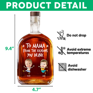 Personalized To Dad From The Reasons You Drink Whiskey Bottle CH07 896006