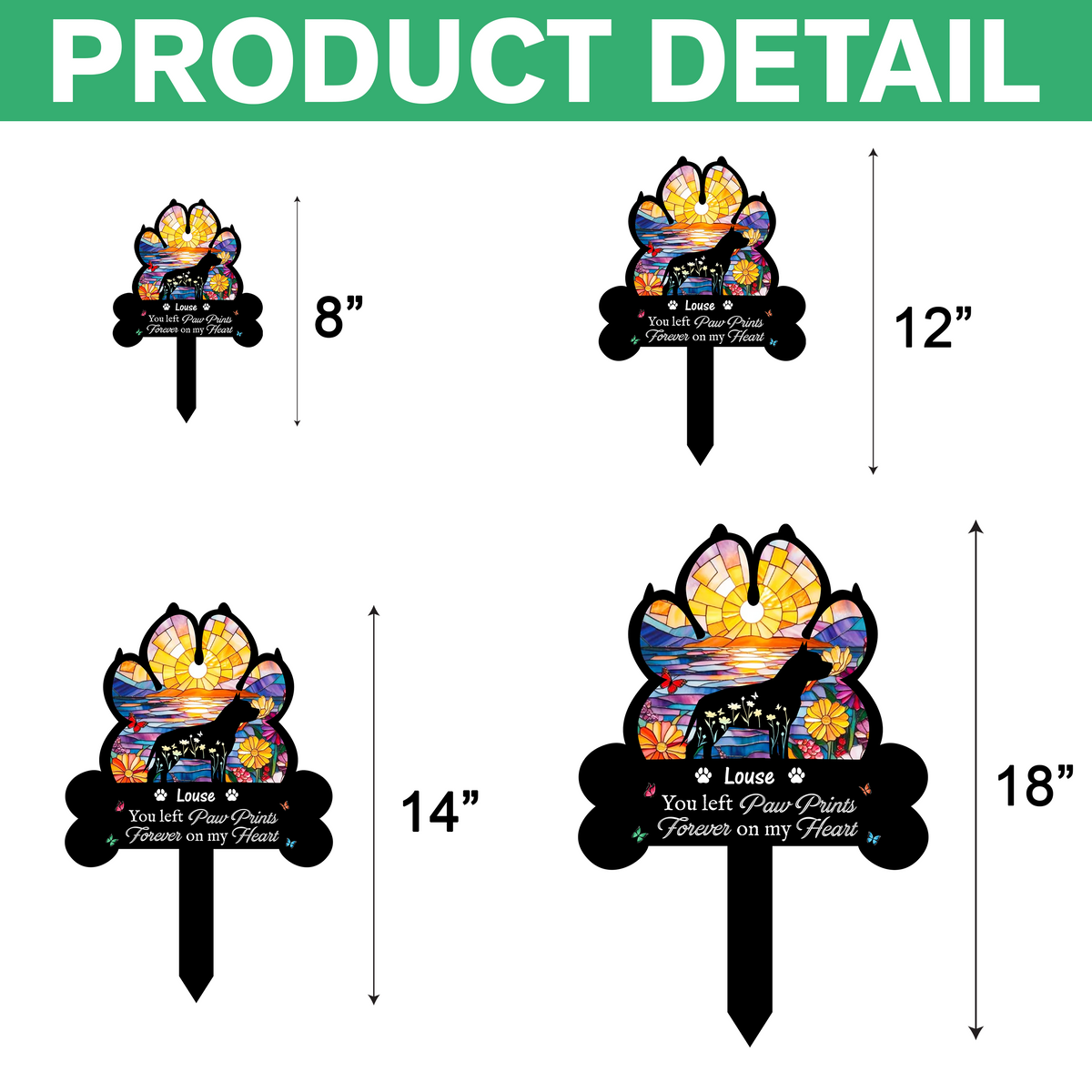 Personalized You Left Paw Prints Forever On Our Hearts - Personalized Garden Stake CH07 896236