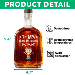 Personalized To Dad From The Reasons You Drink Whiskey Bottle CH07 896006