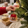 Personalized Handmade Crochet Snowman Ball Ornament - Custom Family Matching Cute Knit Snowman Christmas Tree Ornament CH07 180494