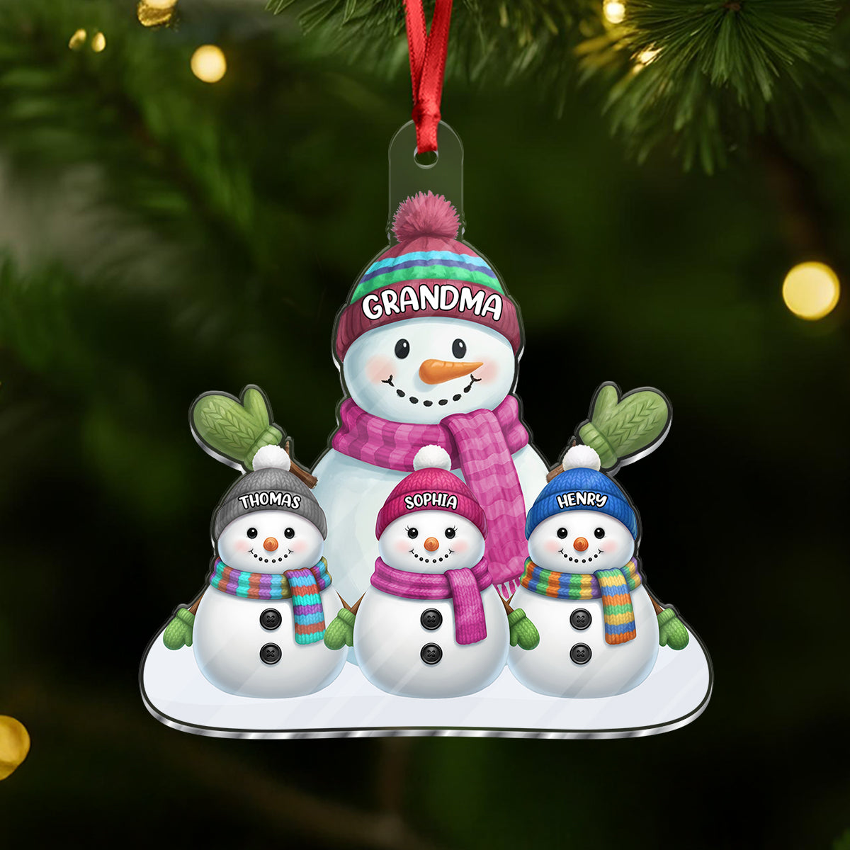 Custom Name Snowman Family Acrylic Ornament CH07 899778