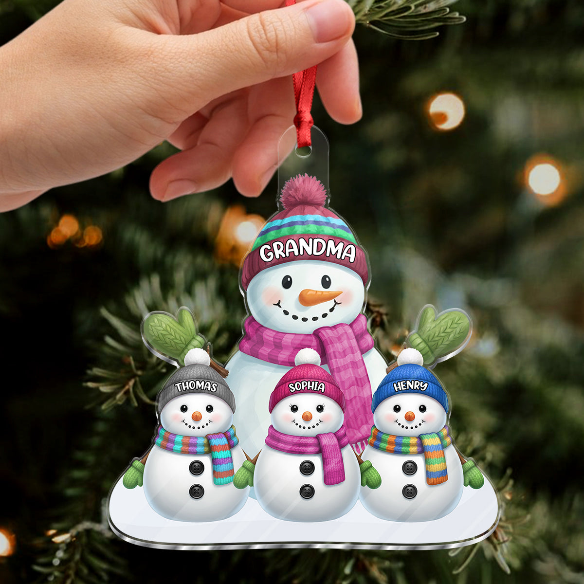 Custom Name Snowman Family Acrylic Ornament CH07 899778
