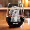 Custom Pet Portrait Photo Engraved Stemless Wine Glass Unique Dog Cat Lovers Gift HO82 894164