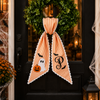 Personalized Embroidered Initial Halloween Ghost With Bat Wreath Sash LM32 669805