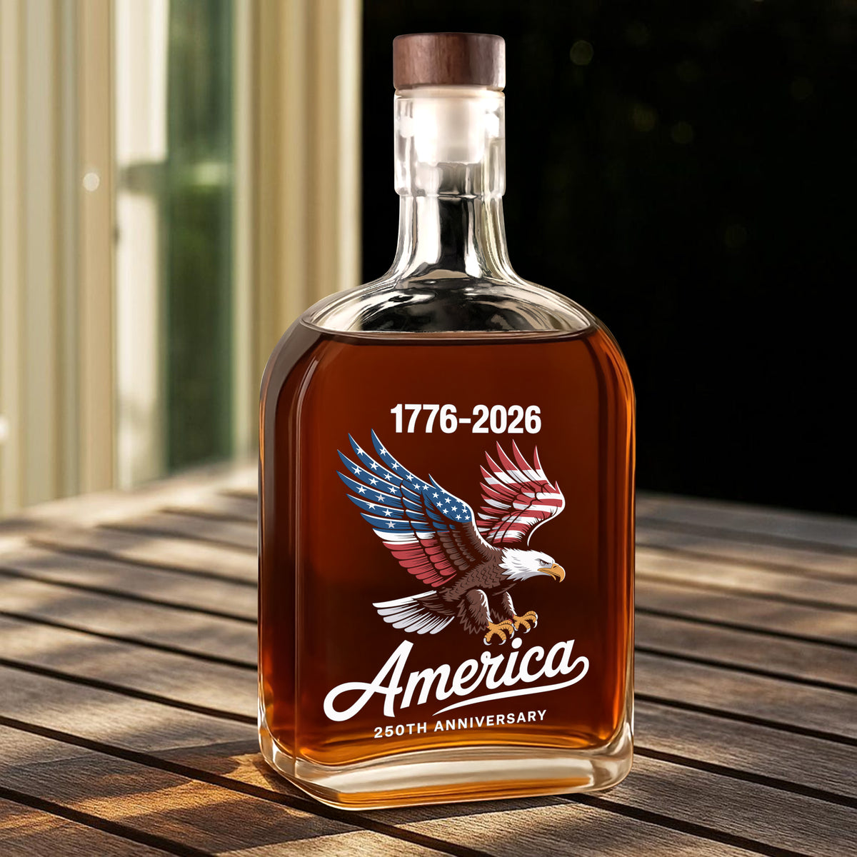 Celebrate 250 Years of America USA Anniversary 1776-2026 Whiskey Bottle HO82 894520