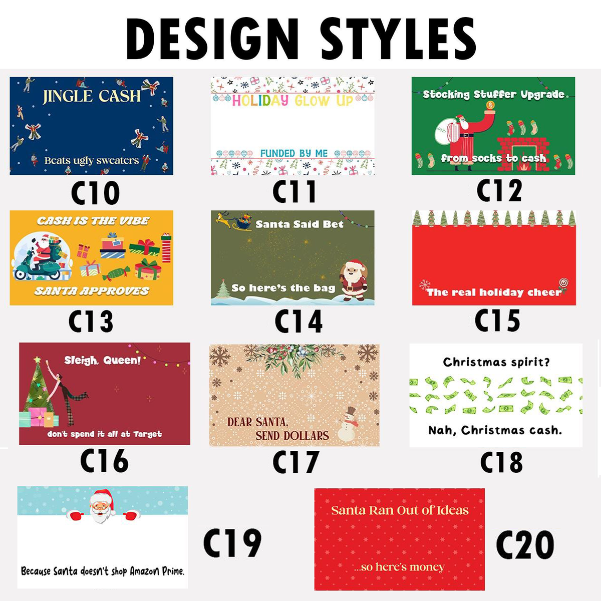 Personalized Christmas Money Holder Card Funny Stocking Stuffer CH07 895606