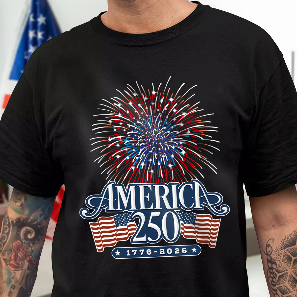 America 250 Firework Front Shirt TH10 894637