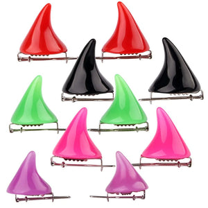 GeckoCustom 1 Pair Small Demon OX Horn Hairpins Gothic Party Cosplay Costume Pin Hairpins Costume Horn Halloween Hair Accessories Clip