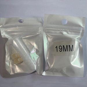 GeckoCustom 1 Pair Vampire Teeth Fangs Dentures Props Halloween Costume Props False Teeth Solid Glue Denture Adhesive Halloween Party Decor 1.9cm with glue 1