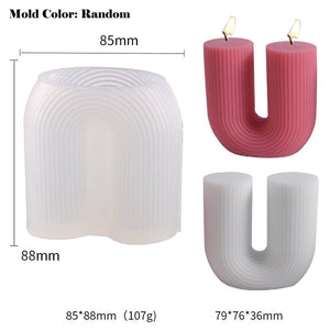 GeckoCustom 14cm Rainbow Arch Candle Silicone Mold DIY Rainbow Bridge Geometry Candle Making Soap Resin Plaster Mould Art Craft Home Decor U Shape