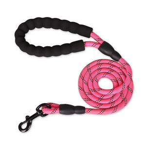 GeckoCustom 150/200/300cm Strong Dog Leash Pet Leashes Reflective Leash For Big Small Medium Large Dog Leash Drag Pull Tow Golden Retriever Rose Red / 0.8cm 150cm