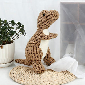 GeckoCustom 1PC Cats and Dogs Pet Plush Dinosaur Toys Interactive Dog Chew Toys Plush Stuffing Pet Supplies