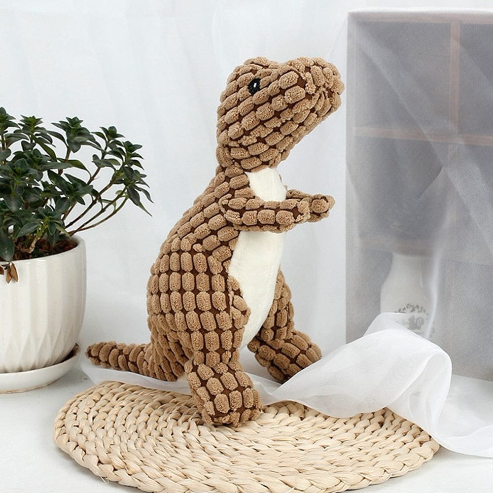 GeckoCustom 1PC Cats and Dogs Pet Plush Dinosaur Toys Interactive Dog Chew Toys Plush Stuffing Pet Supplies