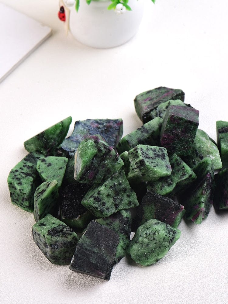 GeckoCustom 1PC Natural Crystal Quartz Minerals Specimen Amethyst Rose quartz Irregular Shape Rough Rock Stone Reiki Healing Home Decoration epidote / 50g