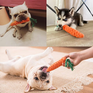 GeckoCustom 1pc Pet Dog Toys Cartoon Animal Dog Chew Toys Durable Braided Bite Resistant Puppy Molar Cleaning Teeth Cotton Rope Toy