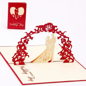 GeckoCustom 1pcs 3D Pop Up Greeting Cards With Envelope Laser Cut Post Card For Birthday Christmas Valentine' Day Party Wedding Decoration