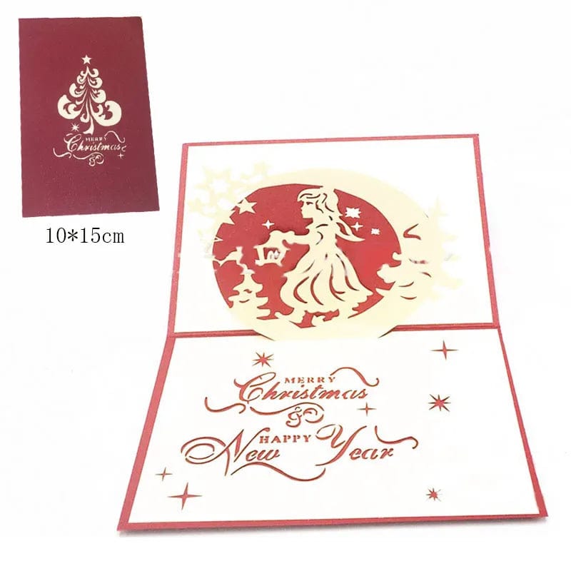 GeckoCustom 1pcs 3D Pop Up Greeting Cards With Envelope Laser Cut Post Card For Birthday Christmas Valentine' Day Party Wedding Decoration GD0019