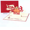 GeckoCustom 1pcs 3D Pop Up Greeting Cards With Envelope Laser Cut Post Card For Birthday Christmas Valentine' Day Party Wedding Decoration GD0021