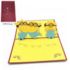 GeckoCustom 1pcs 3D Pop Up Greeting Cards With Envelope Laser Cut Post Card For Birthday Christmas Valentine' Day Party Wedding Decoration GD0025