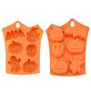 GeckoCustom 1pcs 6 Grids Pumpkin Bat Skull Ghost Shape Halloween Silicone Mold Candy Chocolate Pudding Mold for Halloween Party Decoration