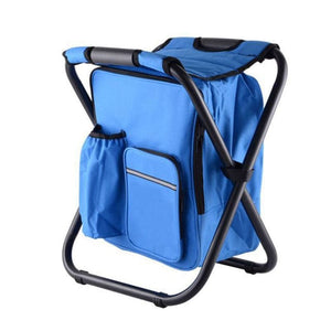 GeckoCustom 2 in 1 Folding Fishing Chair Bag Fishing Backpack Chairs Stool Convenient Wear-resistantv for Outdoor Hunting Climbing Equipment Blue-1