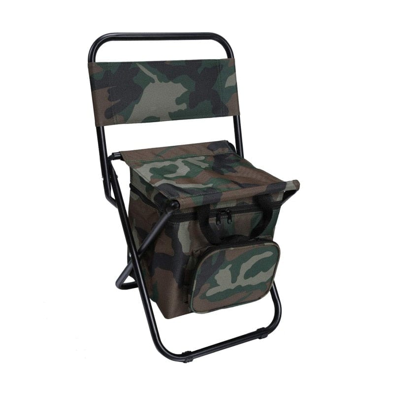 GeckoCustom 2 in 1 Folding Fishing Chair Bag Fishing Backpack Chairs Stool Convenient Wear-resistantv for Outdoor Hunting Climbing Equipment Camo-2