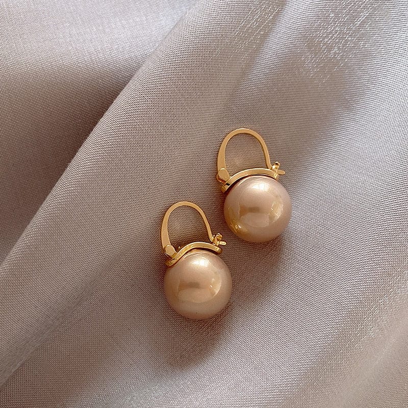 GeckoCustom 2021 New Classic Copper Alloy Smooth Metal Hoop Earrings For Woman Fashion Korean Jewelry Temperament Girl's Daily Wear earrings fen