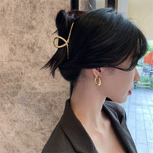 GeckoCustom 2021 New Classic Copper Alloy Smooth Metal Hoop Earrings For Woman Fashion Korean Jewelry Temperament Girl's Daily Wear earrings