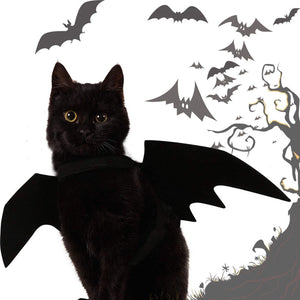 GeckoCustom 2021 New Halloween Pet Dog Cat Bat Wings Costumes Vampire Cosplay Cute Funny Bat Wing Pet Gifts Costume Photo Props Headwear