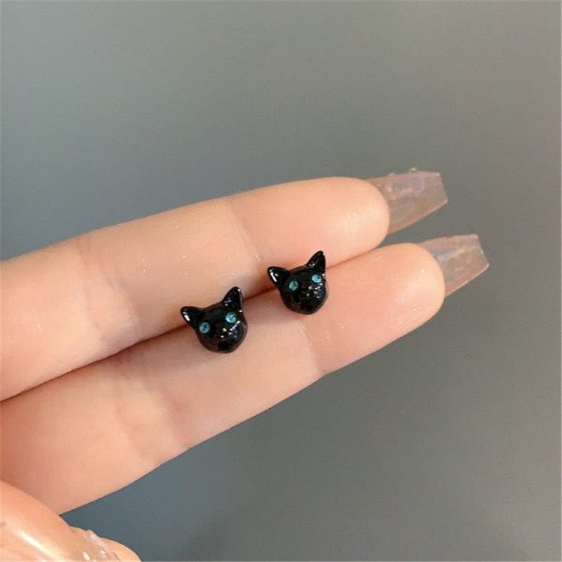 GeckoCustom 2023 New Funny Small Black Cat Earring for Women Girl Fashion Cute Animal Earrings Fashion Party Jewelry Gifts Wholesale 11 / China