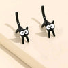 GeckoCustom 2023 New Funny Small Black Cat Earring for Women Girl Fashion Cute Animal Earrings Fashion Party Jewelry Gifts Wholesale