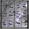 GeckoCustom 24/48pcs Halloween Decoration 3D Black PVC Bat Halloween Party DIY Decor Bar Room Halloween Party Scary Decos Props Wall Sticker