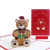 GeckoCustom 3D Pop UP Christmas Cards Santa Greeting Invitations Card Party Children Gifts New Year Thank You Card Anniversary Gift Postcard Christmas Winnie