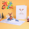 GeckoCustom 3D Pop UP Christmas Cards Santa Greeting Invitations Card Party Children Gifts New Year Thank You Card Anniversary Gift Postcard skiing reindeer