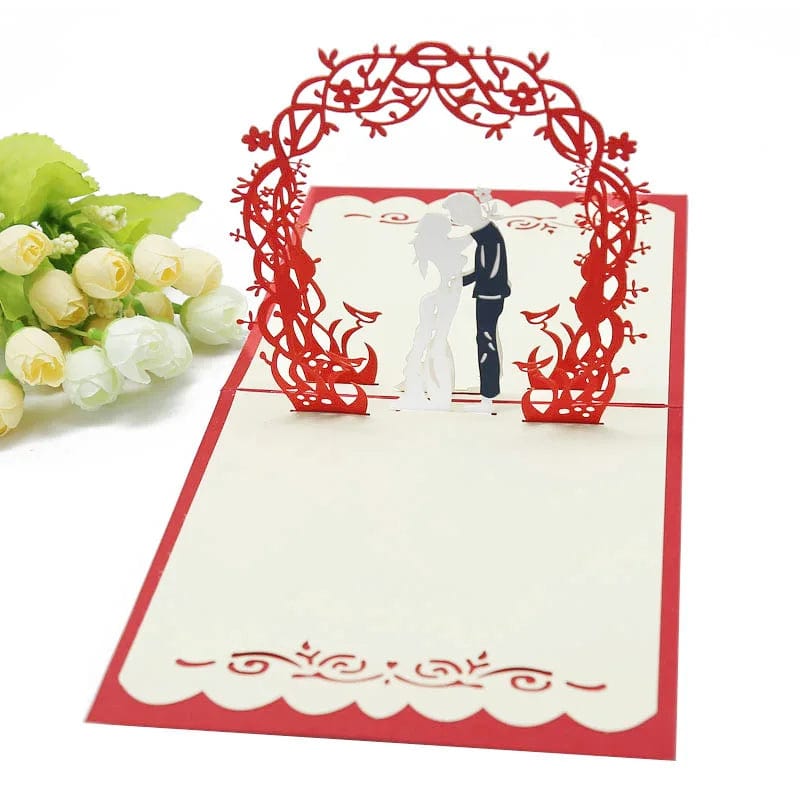 GeckoCustom 3D Pop Up Love Card with Envelope Valentines Day Birthday Anniversary Greeting Cards for Couples Wife Husband Handmade Gifts 10
