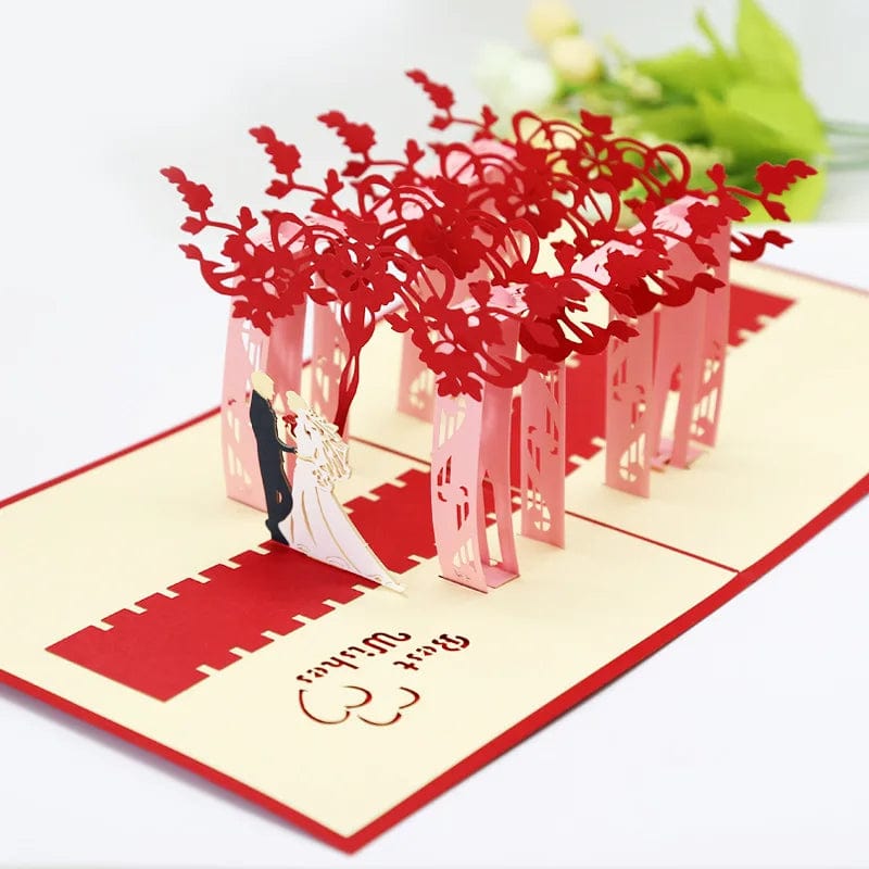 GeckoCustom 3D Pop Up Love Card with Envelope Valentines Day Birthday Anniversary Greeting Cards for Couples Wife Husband Handmade Gifts 4