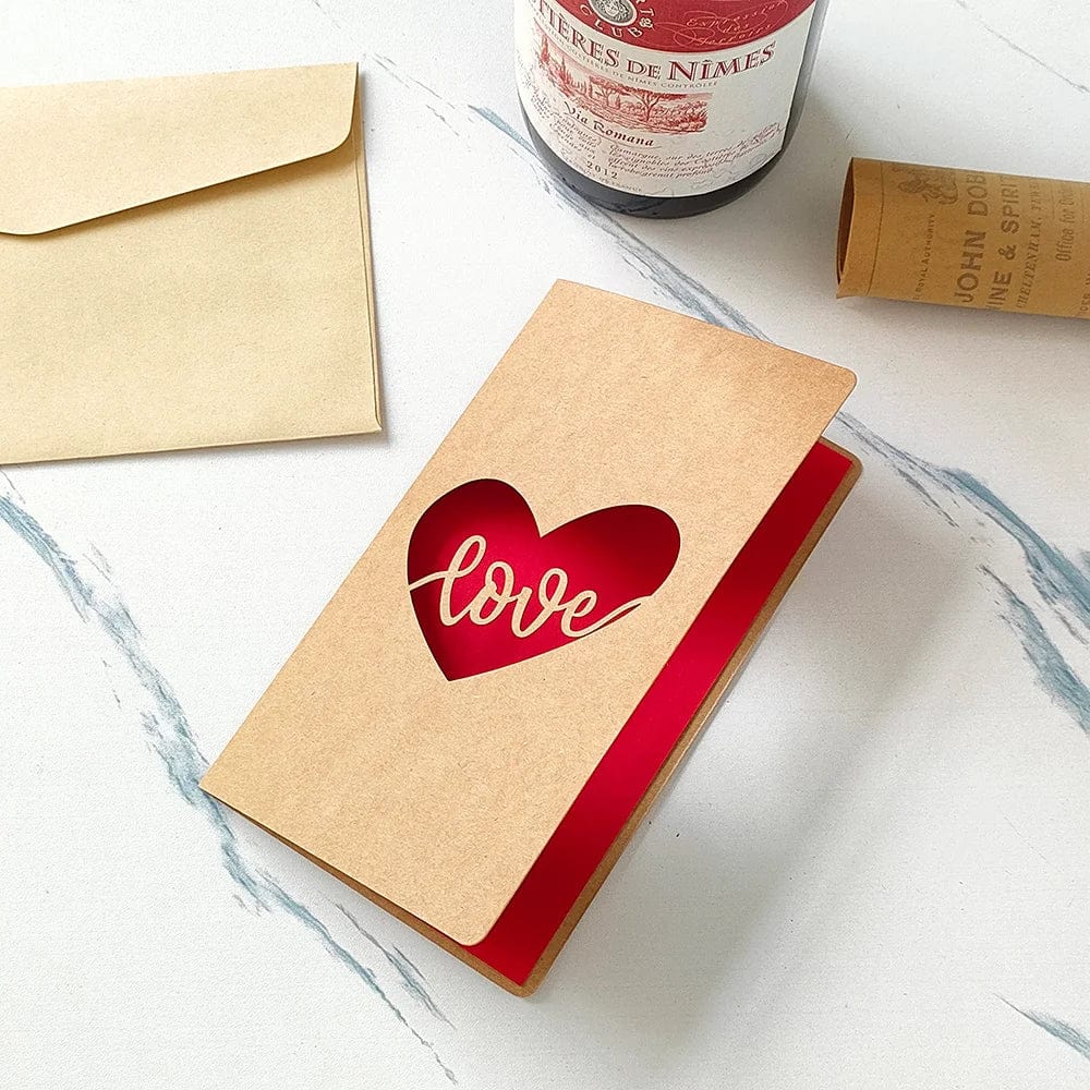 GeckoCustom 3D Pop Up Love Card with Envelope Valentines Day Birthday Anniversary Greeting Cards for Couples Wife Husband Handmade Gifts 25