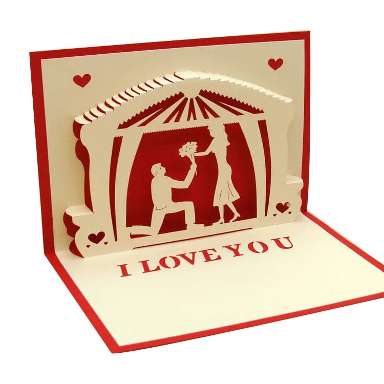 GeckoCustom 3D Pop Up Love Card with Envelope Valentines Day Birthday Anniversary Greeting Cards for Couples Wife Husband Handmade Gifts 16