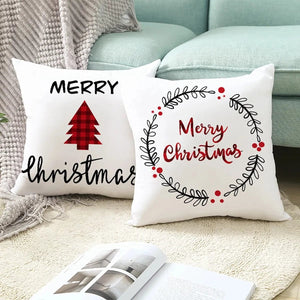 GeckoCustom 45cm Christmas Cushion Cover Navidad Merry Christmas Decorations For Home 2023 Xmas Noel Cristmas Ornaments New Year Gifts 2024