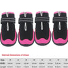 GeckoCustom 4pcs/set Pet Dog Shoes Reflective Waterproof Dog Boots Warm Snow Rain Pets Booties Anti-slip Socks Footwear For Medium Large Dog 1674-C / 1