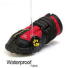 GeckoCustom 4pcs/set Pet Dog Shoes Reflective Waterproof Dog Boots Warm Snow Rain Pets Booties Anti-slip Socks Footwear For Medium Large Dog