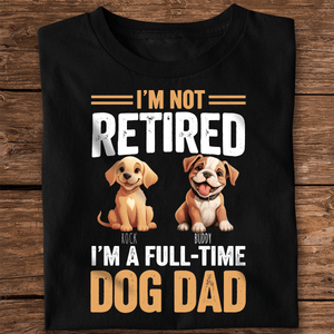 GeckoCustom A Full-time Dog Dad Dog Dog Dom Dark Sweatshirt Personalized Gift N369 HO82 893522 Premium Tee / P Black / S