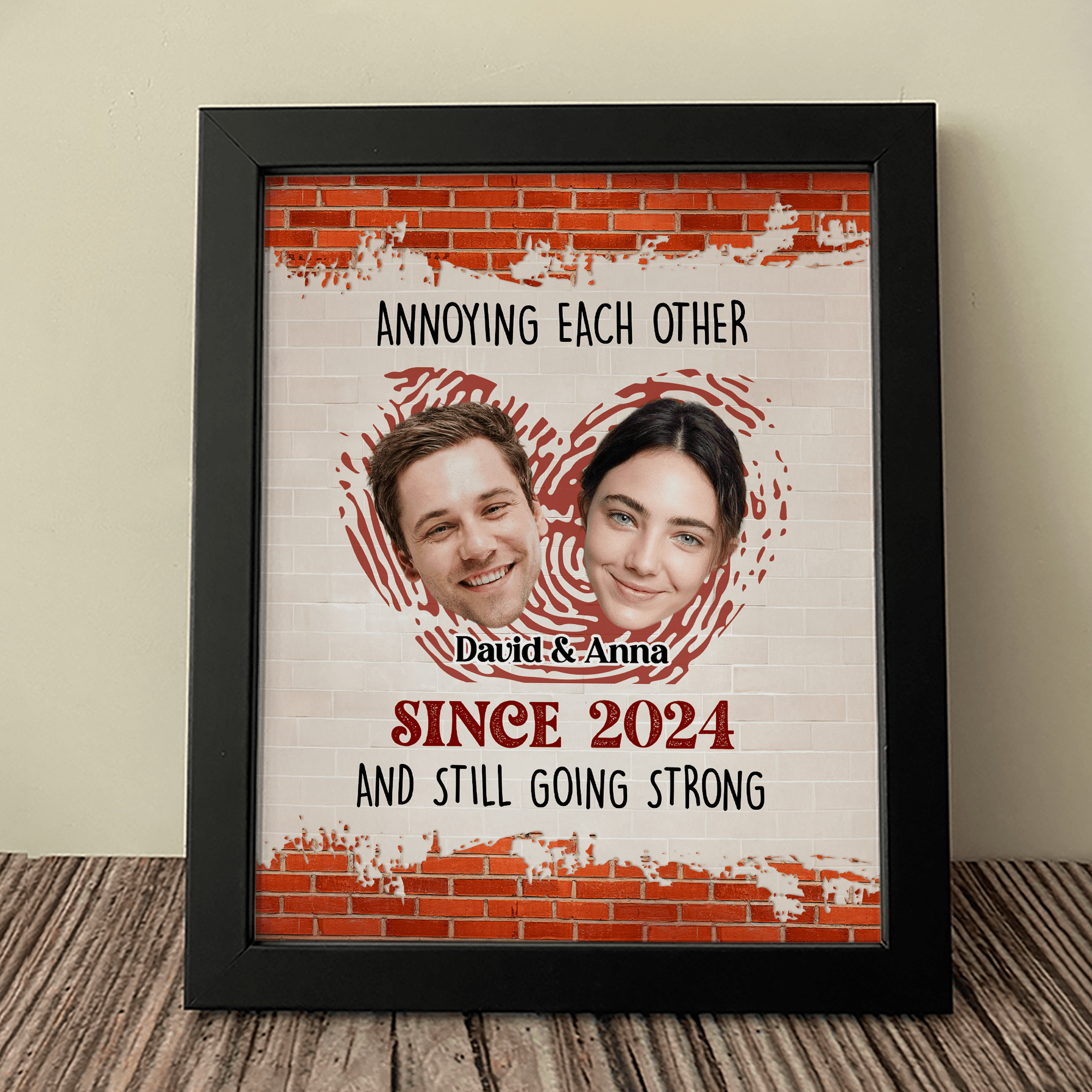 GeckoCustom Annoying Each Other And Still Going Strong Custom Couple Photo Picture Frame HO82 895022 Picture Frame / 10"x8"