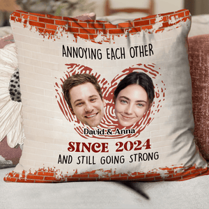 GeckoCustom Annoying Each Other And Still Going Strong Custom Couple Photo Pillow HO82 895016