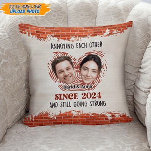 GeckoCustom Annoying Each Other And Still Going Strong Custom Couple Photo Pillow HO82 895016